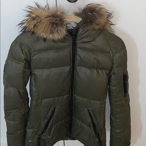 Olive Green SAM Jacket with Fur Hood